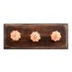 Sprinkled Orange Ceramic Wooden Hooks